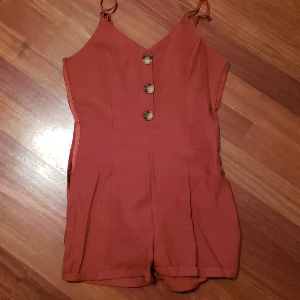 Shein Burnt Orange Romper